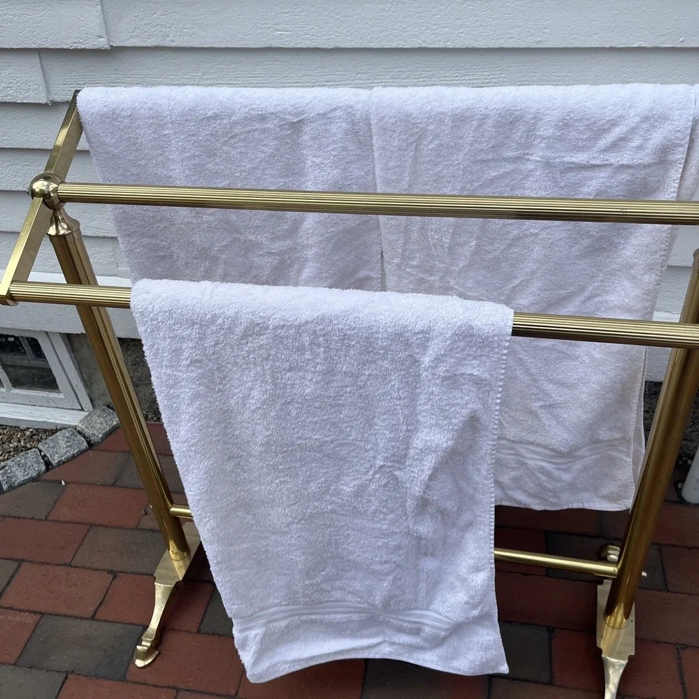 Ralph Lauren White Towels Set 8 Piece Bath + Hand Towel Wash Cloth, Used